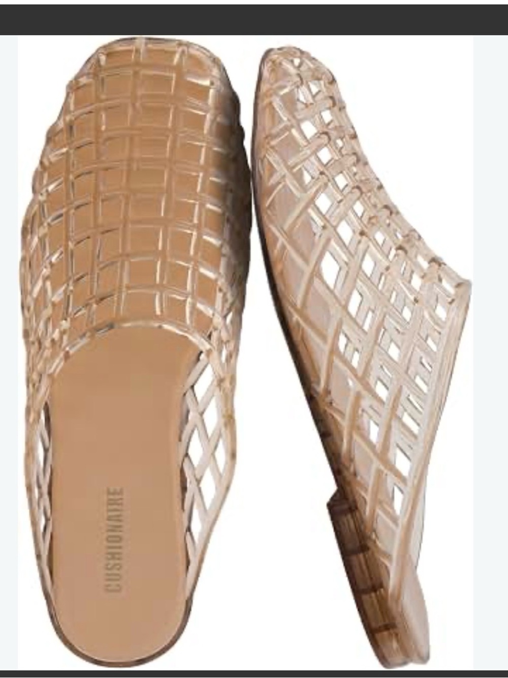 Cushionaire Women's Nude Lattice Slip-On Mule